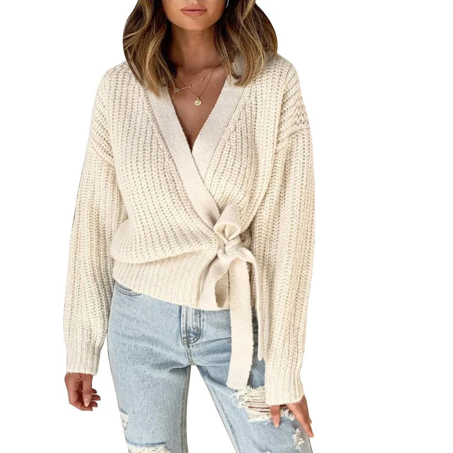 2020 new fashion trend women's autumn/winter Europe and the United States casual loose V-neck lacing cardigan sweater
2020 new fashion trend women's autumn/winter Europe and the United States casual loose V-neck lacing cardigan sweater
