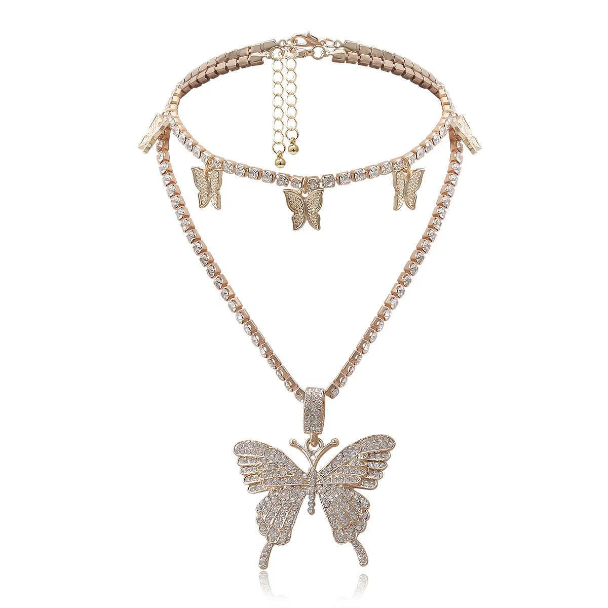Best Selling Dina Women Double Layer Choker Crystal Butterfly Necklace With Pendant, Gold,silver
Best Selling Dina Women Double Layer Choker Crystal Butterfly Necklace With Pendant, Gold,silver