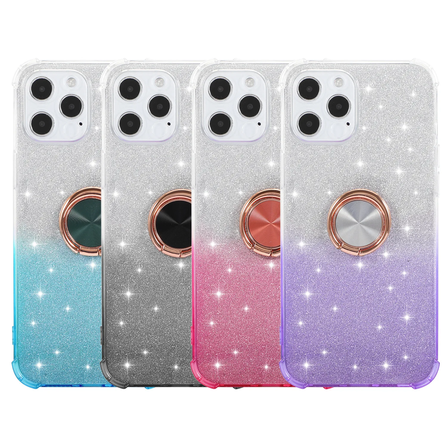 Wholesale Shockproof Gradient Glitter Soft Tpu Phone Case For iphone 11 12 Pro Max With Metal Ring
Wholesale Shockproof Gradient Glitter Soft Tpu Phone Case For iphone 11 12 Pro Max With Metal Ring