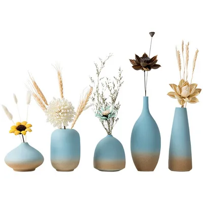 Northern Europe Simple Arrangement Dining Table Home Furnishings Blue Gradual Change Vase Ceramic Flower Vase
Northern Europe Simple Arrangement Dining Table Home Furnishings Blue Gradual Change Vase Ceramic Flower Vase
