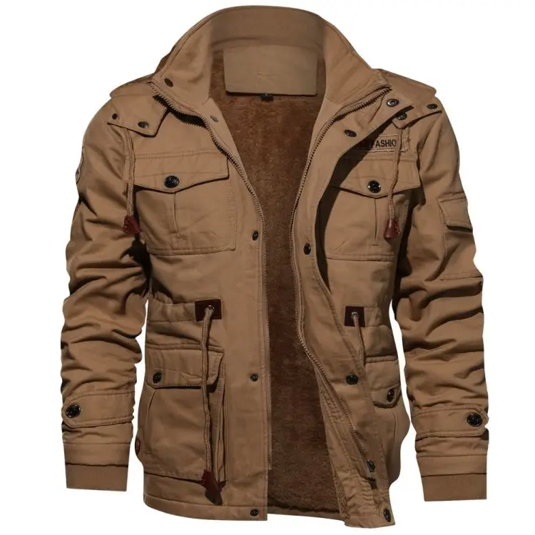 Winter Men Plus Size Thickening Fleece Warm Military Style Hooded Thicken Coat Jacket
Winter Men Plus Size Thickening Fleece Warm Military Style Hooded Thicken Coat Jacket
