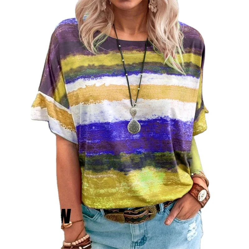 NEW Fashion Women Summer Round Neck Gradient Print Short Sleeve Shirt Top Loose Casual Plus Size T-shirt XS-5XL
NEW Fashion Women Summer Round Neck Gradient Print Short Sleeve Shirt Top Loose Casual Plus Size T-shirt XS-5XL