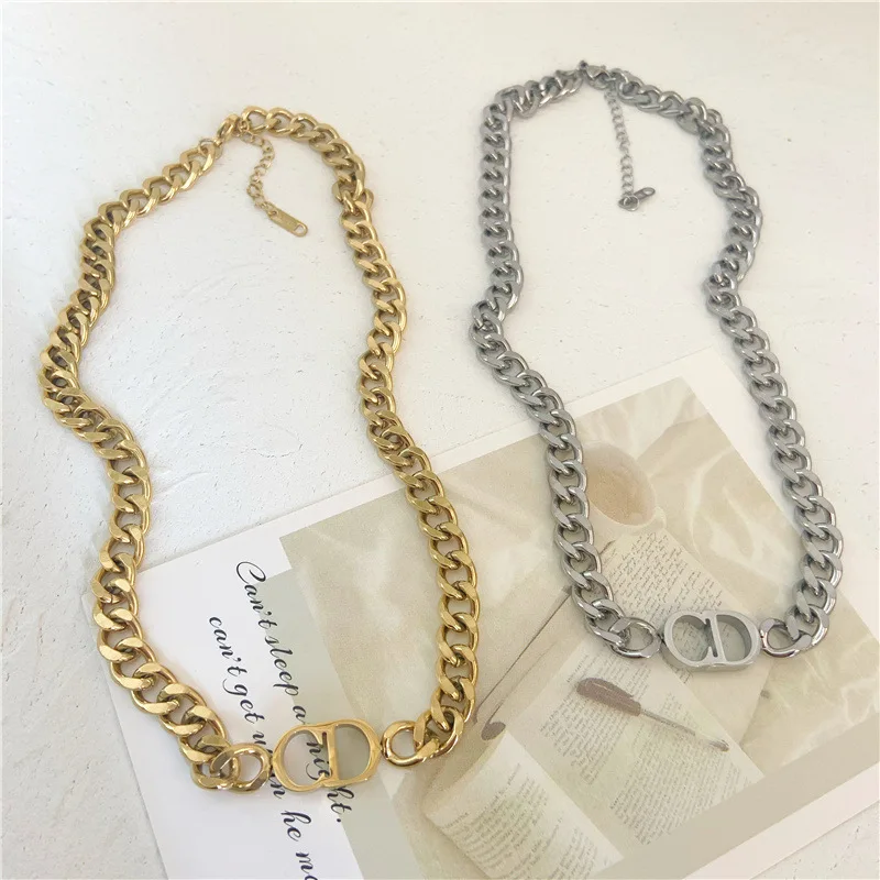 Fashion Luxury Branded Designer Necklace Letter CD Stainless Steel Necklace for Women Jewelry
Fashion Luxury Branded Designer Necklace Letter CD Stainless Steel Necklace for Women Jewelry