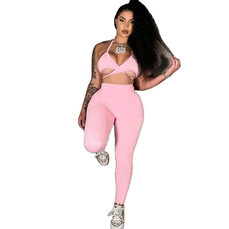 tops fashionable cloth jogging suit 2021 Skinny Slim Two Piece Sets Casual Sporty Halter Top And Pants Sets Backless For Women, 6 colors
tops fashionable cloth jogging suit 2021 Skinny Slim Two Piece Sets Casual Sporty Halter Top And Pants Sets Backless For Women, 6 colors