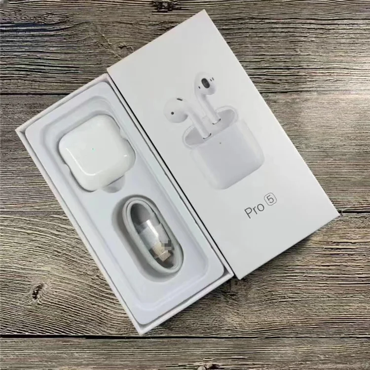 Hot Sales Air Pro 5 Earphones True Wireless Stereo Mini Earbuds Waterproof Sports Headphones Pro 5 TWS ear Earphones, White
Hot Sales Air Pro 5 Earphones True Wireless Stereo Mini Earbuds Waterproof Sports Headphones Pro 5 TWS ear Earphones, White