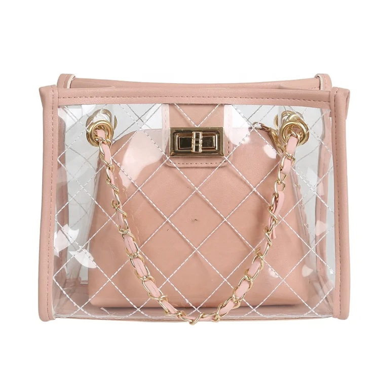 Wholesale fashion summer Transparent Clear PVC Women Handbags Tote Beach Bag chain women Shoulder hand bag, All colors
Wholesale fashion summer Transparent Clear PVC Women Handbags Tote Beach Bag chain women Shoulder hand bag, All colors