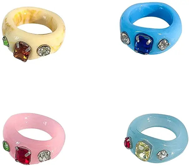 2021 Hot Sale Wholesale Cute Candy Color Gem Ring Diamond Inlaid Acrylic Resin Ring for Women, Colorful
2021 Hot Sale Wholesale Cute Candy Color Gem Ring Diamond Inlaid Acrylic Resin Ring for Women, Colorful