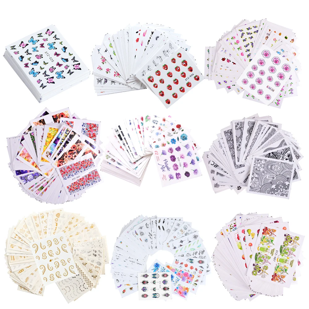 Hot Sale Colorful Nail Stickers Kits Butterfly Flowers Black Line Lace Designs DIY Water Tattoo for Wraps Nail Sticker Decal
Hot Sale Colorful Nail Stickers Kits Butterfly Flowers Black Line Lace Designs DIY Water Tattoo for Wraps Nail Sticker Decal