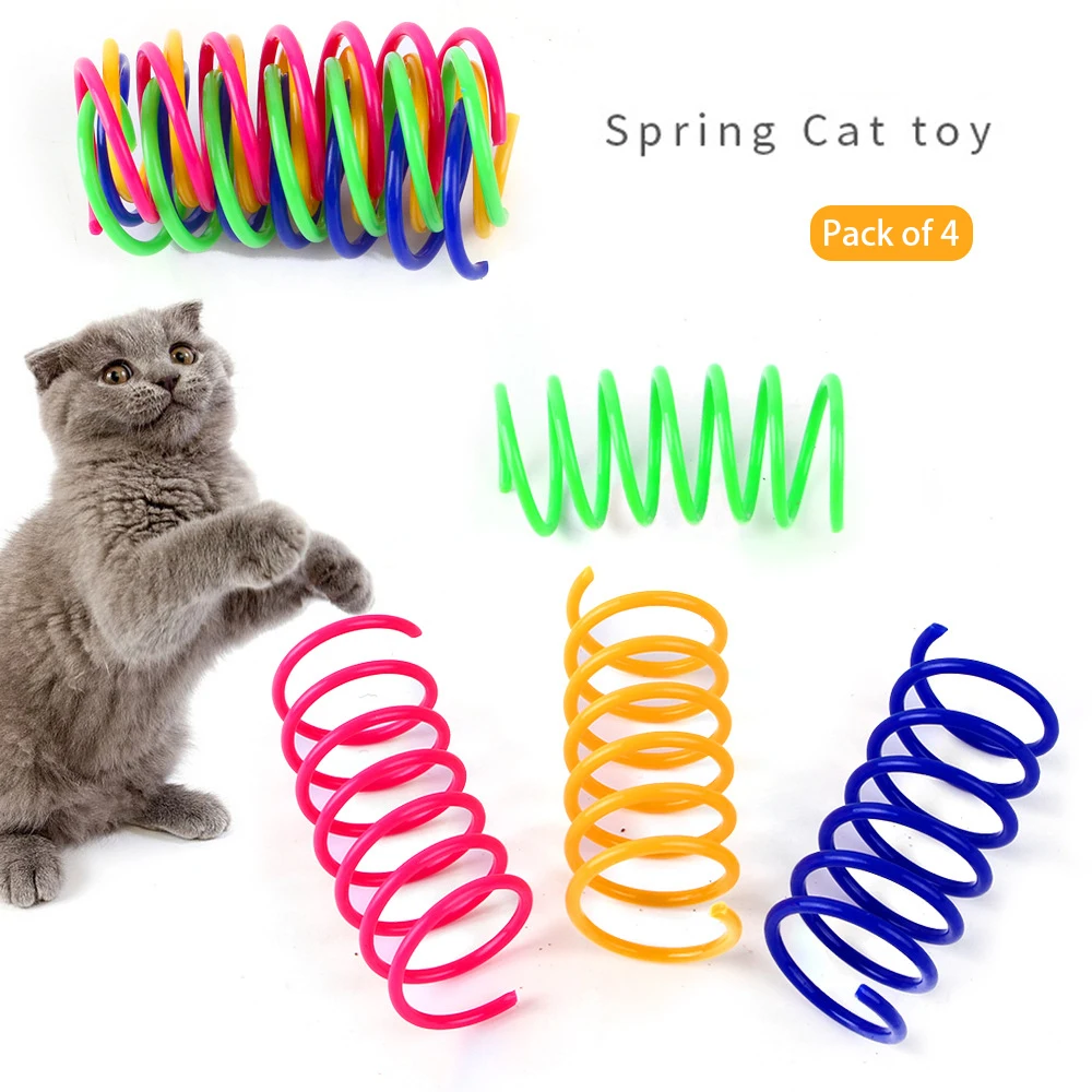 Cat Spiral Spring Toy to Kill Time and Keep Fit Interactive cat Toy Durable Heavy Plastic Spring Colorful Springs, Blue green yellow red
Cat Spiral Spring Toy to Kill Time and Keep Fit Interactive cat Toy Durable Heavy Plastic Spring Colorful Springs, Blue green yellow red