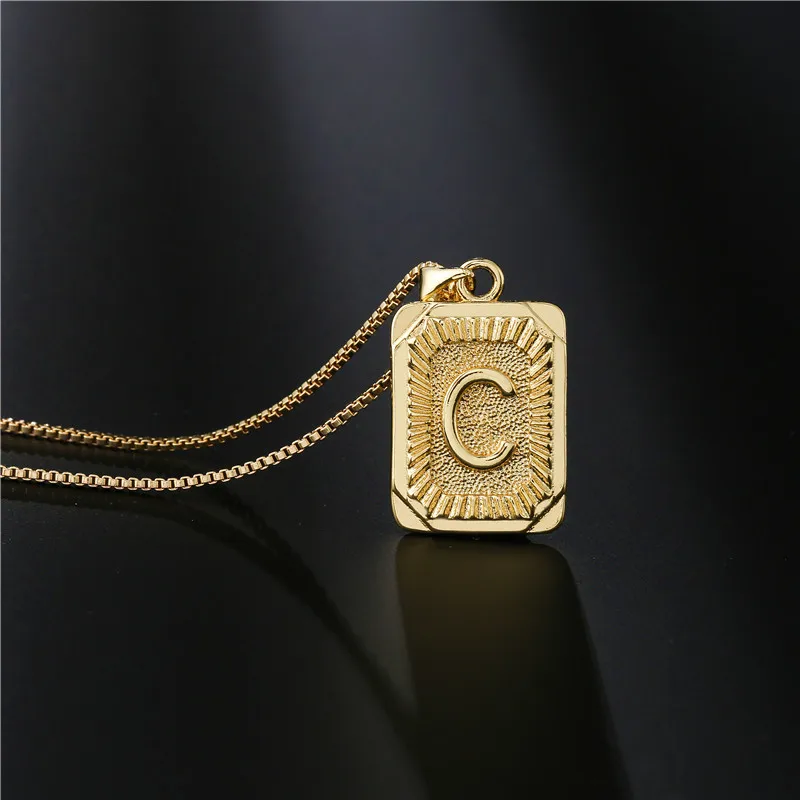 European And American Hip-Hop Men'S Necklace Square Letter Necklace 26 English Letter Pendant Necklace
European And American Hip-Hop Men'S Necklace Square Letter Necklace 26 English Letter Pendant Necklace