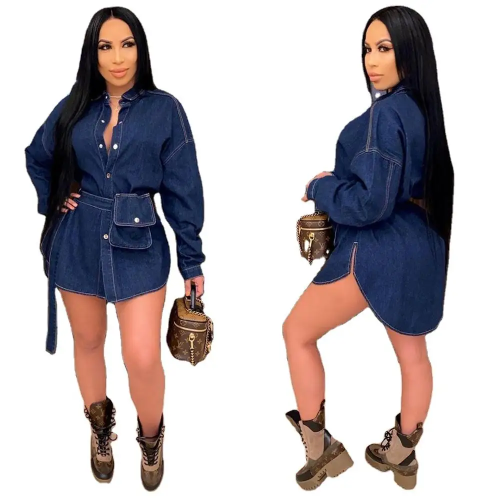 XM-20121406 2021 new arrival women long sleeve dresses sexy club blue fashion solid color casual cowboy ladies dresses
XM-20121406 2021 new arrival women long sleeve dresses sexy club blue fashion solid color casual cowboy ladies dresses