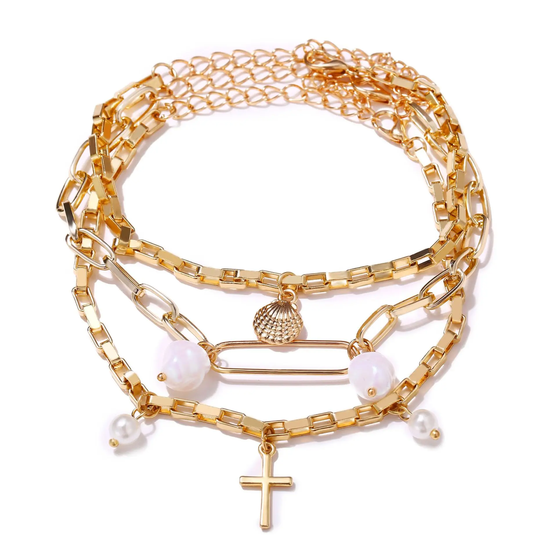 2020 Fashion Gold and Silver Plating 3 pcs Bracelet Set Cross Charm Chain Bracelets for Women, Gold, silver
2020 Fashion Gold and Silver Plating 3 pcs Bracelet Set Cross Charm Chain Bracelets for Women, Gold, silver