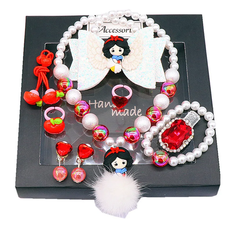 princess necklace bracelet and earring set baby princess glitter bowknot cute hairpin baby rubber bands baby girl gift set, Colorful
princess necklace bracelet and earring set baby princess glitter bowknot cute hairpin baby rubber bands baby girl gift set, Colorful