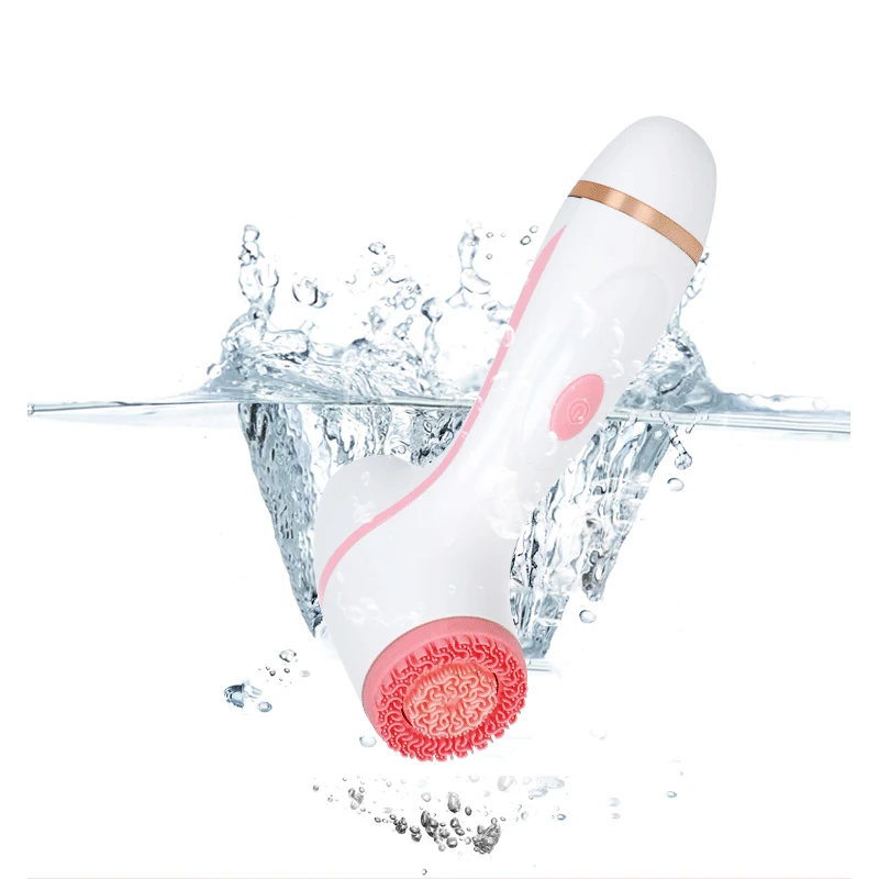 replaceble heads soft bristle facial exfoliation cleaner electronic rotating vibrating facial brush, Pink,green
replaceble heads soft bristle facial exfoliation cleaner electronic rotating vibrating facial brush, Pink,green