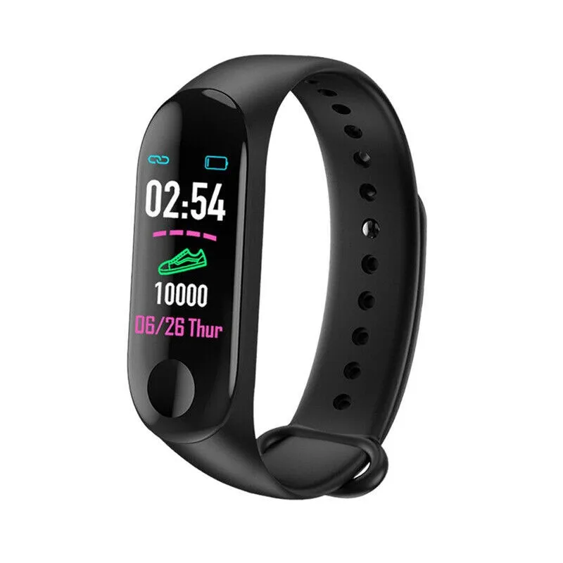 M3 Smart Watch Sport Bracelet Wristband Fitness Tracker Heart Rate Monitor Blood Oxygen Color Screen
M3 Smart Watch Sport Bracelet Wristband Fitness Tracker Heart Rate Monitor Blood Oxygen Color Screen