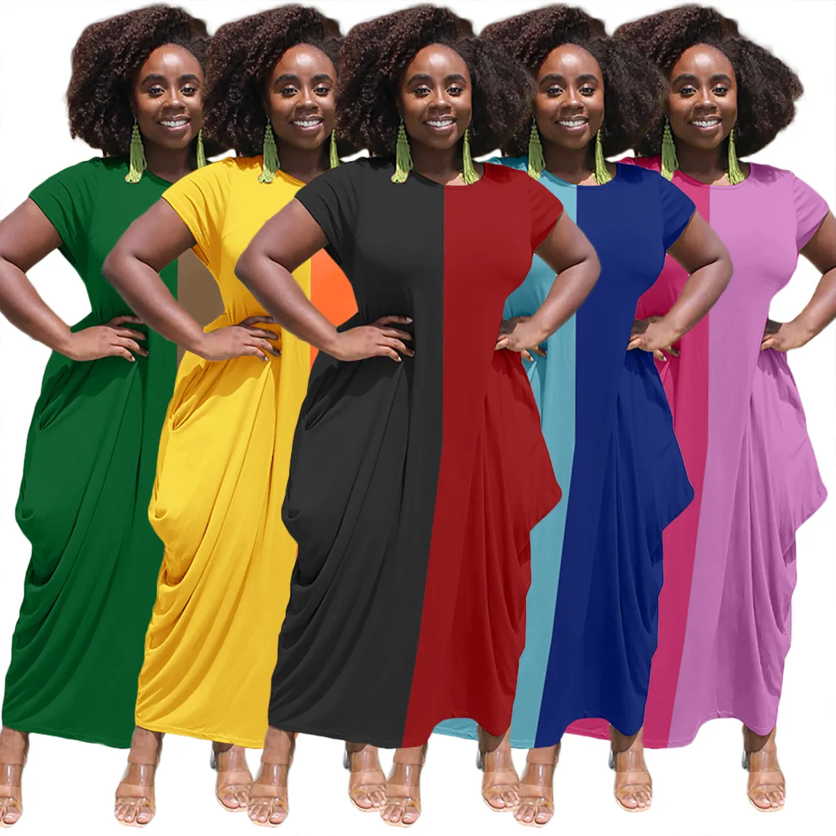 KX-260 New design women's summer oversized tshirt dreses color blocking ladies irregular casual dress with patchwork
KX-260 New design women's summer oversized tshirt dreses color blocking ladies irregular casual dress with patchwork