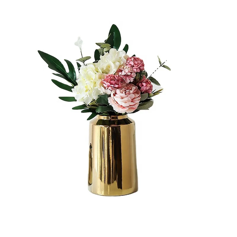 Hot Sale New Gold Electroplate Ceramic Vases For Home Decor Gold Ceramic Flower Vases For Weddings Centerpiece
Hot Sale New Gold Electroplate Ceramic Vases For Home Decor Gold Ceramic Flower Vases For Weddings Centerpiece