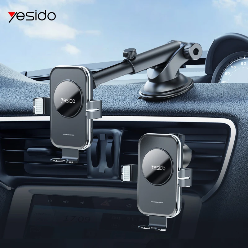 Car Charging Holder 15W Fast Qi 2 In 1 Car Air Vent Dashboard Automatic Cell Phone Wireless Charger Holder Mount For Iphone, Black
Car Charging Holder 15W Fast Qi 2 In 1 Car Air Vent Dashboard Automatic Cell Phone Wireless Charger Holder Mount For Iphone, Black