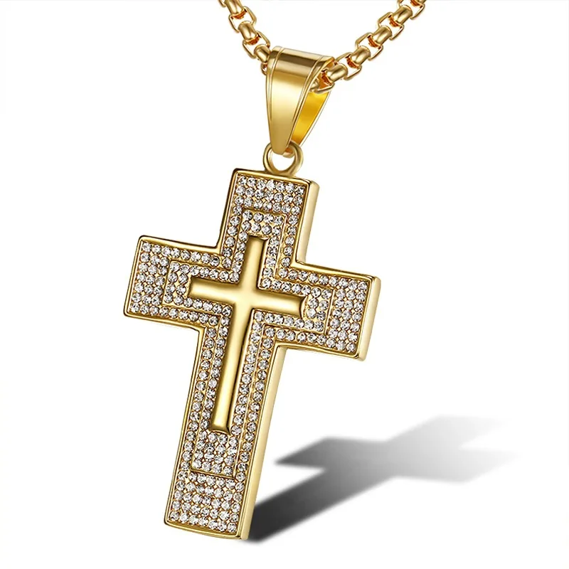 NS1146 fashion hiphop charm stainless steel pendant necklace, high quality 18K gold plated box chain with CZ cross men necklace
NS1146 fashion hiphop charm stainless steel pendant necklace, high quality 18K gold plated box chain with CZ cross men necklace