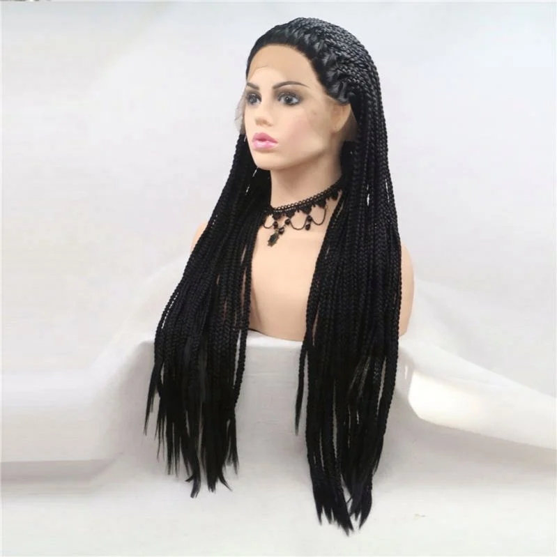 Fashion Human Hair Lace Front Wigs For Men Women Black Dreadlocks Three-strand Braid Lace Wig Synthetic Hand-woven Wig Long Hair
Fashion Human Hair Lace Front Wigs For Men Women Black Dreadlocks Three-strand Braid Lace Wig Synthetic Hand-woven Wig Long Hair