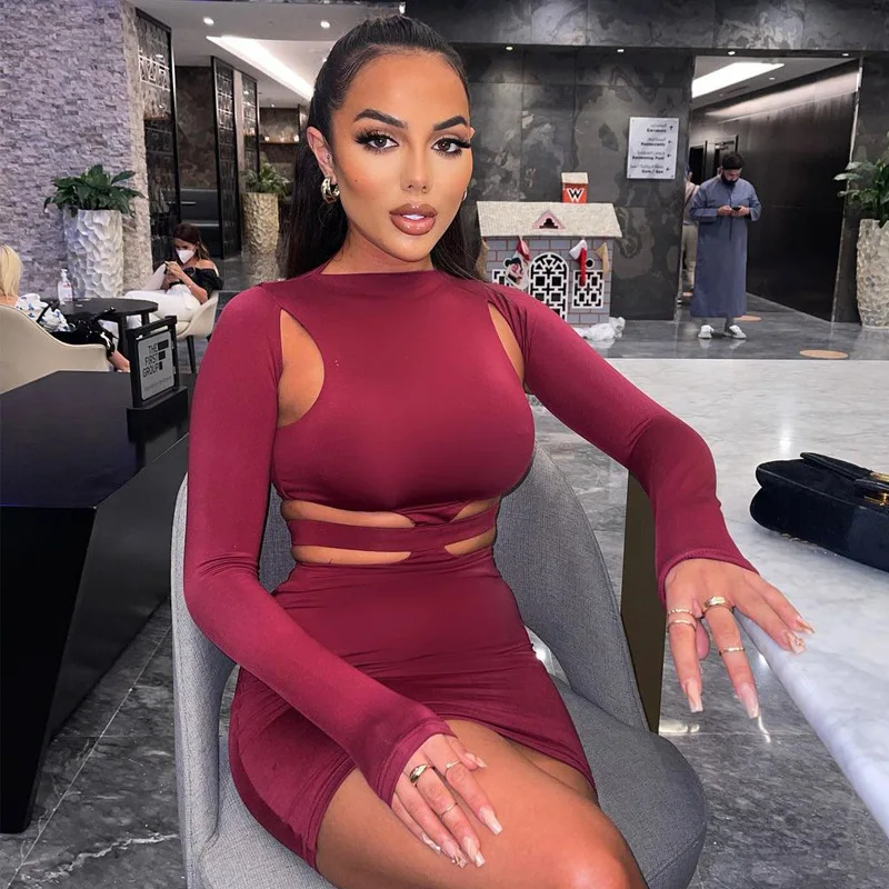 2021 Long Sleeve Hollow Out Bodycon Sexy Mini Dress Summer Women Fashion Streetwear Solid Club Outfits, Customized
2021 Long Sleeve Hollow Out Bodycon Sexy Mini Dress Summer Women Fashion Streetwear Solid Club Outfits, Customized