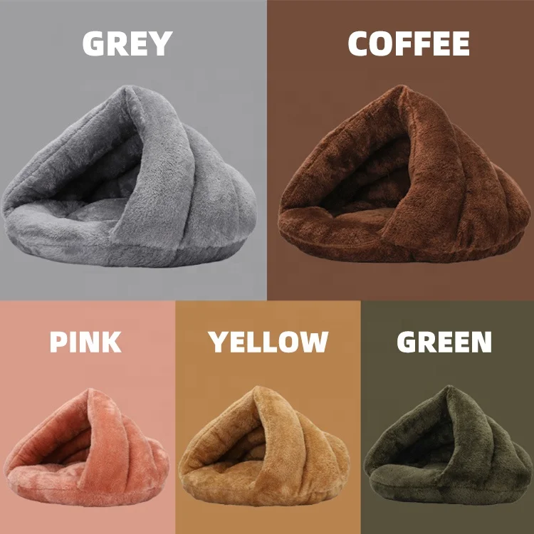 

Dog kennel large Pet supplies Small and medium Plush pet bed dog and cat round soft comfortable dog mat cama de perro, Gray,pink,coffee,yellow,green,orange