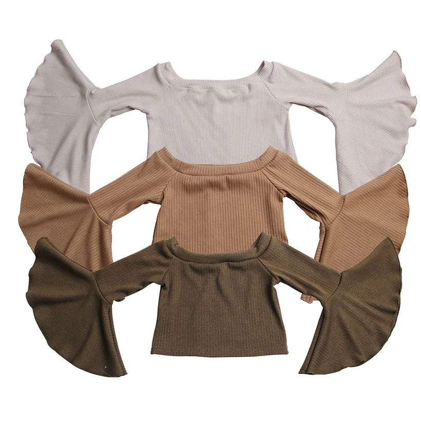 Knitted Cotton Children Bell Sleeve T Shirt Ruffle Baby Girls Long Sleeve Tops Wholesale, Picture
Knitted Cotton Children Bell Sleeve T Shirt Ruffle Baby Girls Long Sleeve Tops Wholesale, Picture