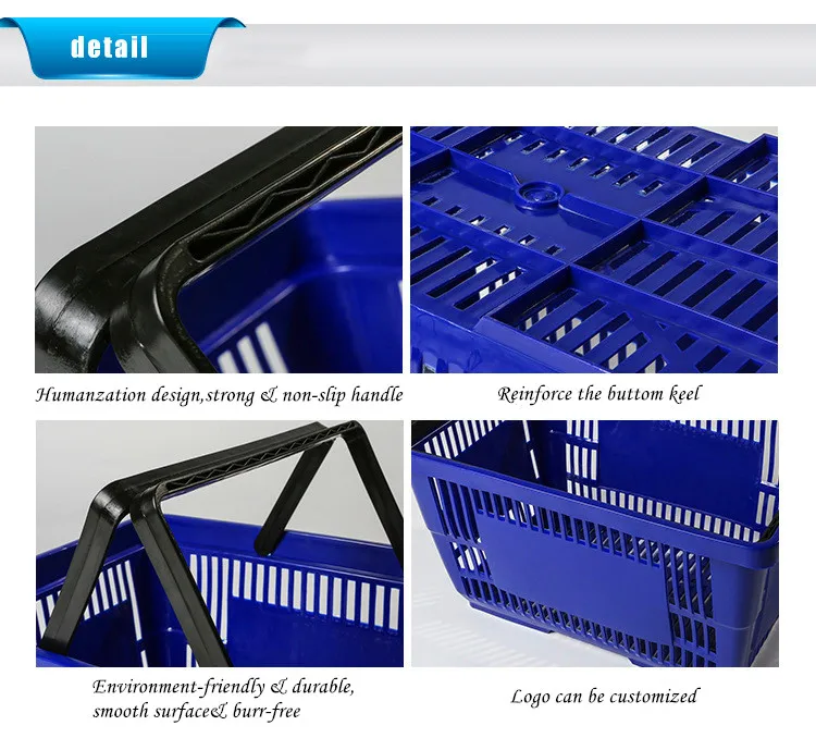Multifunction Eco-friendly Customized Supermarket Grocery PP Plastic Mesh Storage Basket with Handle manufacture