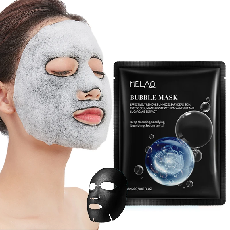 MELAO Private Label Deep Cleansing Face Moisturizing Facial Care Masks Charcoal Black Skin Bubble Face Sheet Mask For Women, Black color
MELAO Private Label Deep Cleansing Face Moisturizing Facial Care Masks Charcoal Black Skin Bubble Face Sheet Mask For Women, Black color