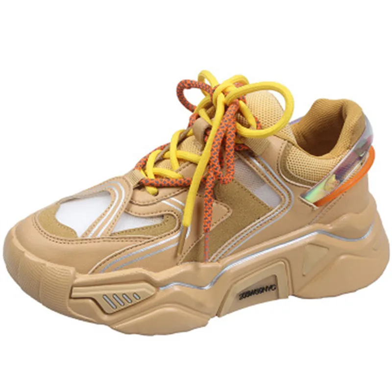 Dropshipping Women Thick Bottom Chunky Sneakers Fashion Trends Breathable Women's Shoes Comfortable Footwear for Female