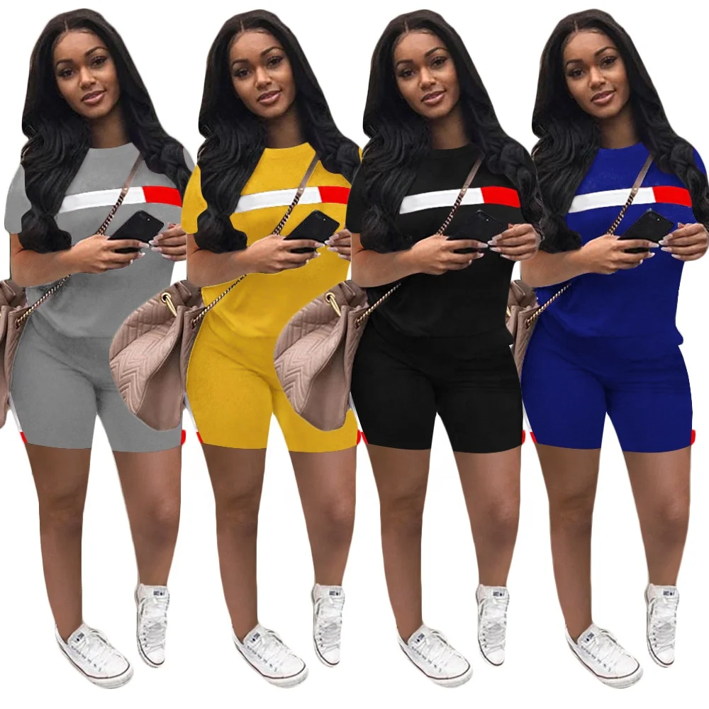 QC-S390166 Casual side striped patchwork clothes customized short pants sets tracksuits summer women outfits 2 piece set
QC-S390166 Casual side striped patchwork clothes customized short pants sets tracksuits summer women outfits 2 piece set