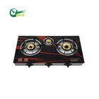 Economy Range Tempered Glass Steel Burner Cap Three Burner Gas Stove Universal Brass Cap Gas Cooker