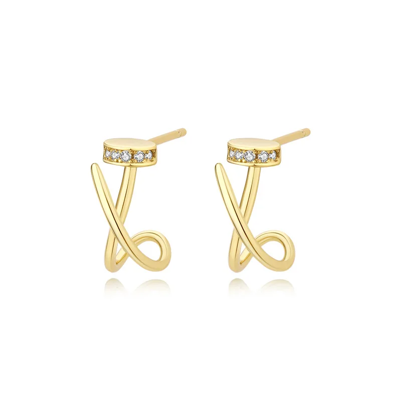VIANRLA 18k gold plated micro pave fashion jewellery earring 925 sterling silver women fashionable earrings
VIANRLA 18k gold plated micro pave fashion jewellery earring 925 sterling silver women fashionable earrings