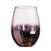Custom big elegant 16OZ crystal frosted logo decal Amazon hot sale Stemless wine glass with re-posted package