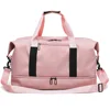 Custom waterproof girls pink travel shoulder tote gym duffle dance bag with shoes compartment
