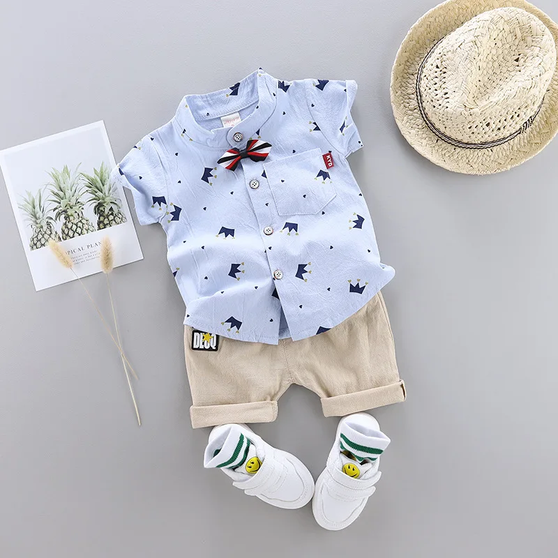 New Designed Cute Small And Medium-sized Fashion Crown Lapel Shirt Two-piece Boy Suit Set Formal, Brown red white blue purple
New Designed Cute Small And Medium-sized Fashion Crown Lapel Shirt Two-piece Boy Suit Set Formal, Brown red white blue purple
