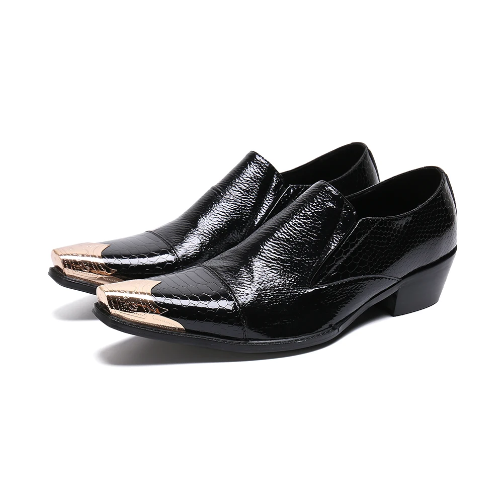 NA231 Large Size Black Men's Snakeskin Pattern Patent Leather Shoes Metal Pointed Toe Party Dress Man New Shoes
NA231 Large Size Black Men's Snakeskin Pattern Patent Leather Shoes Metal Pointed Toe Party Dress Man New Shoes