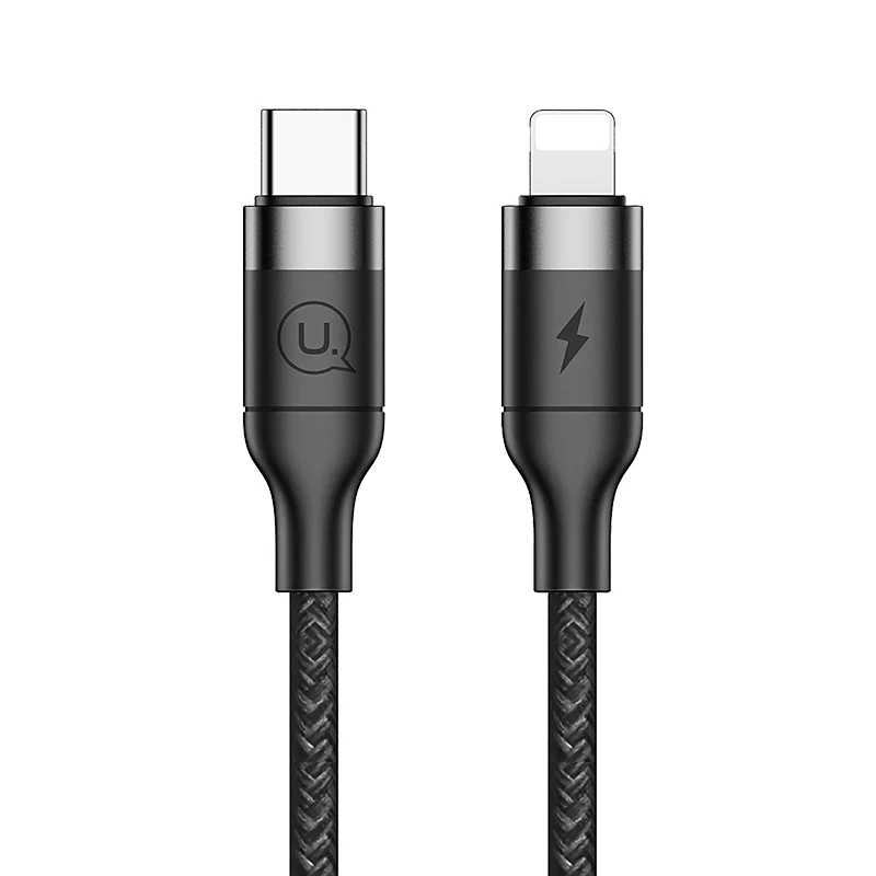 USAMS Best Selling 2.4A 30W fast Type C to lighting Charger Cable PD Fast Charging Data Cable for iPhone, Black/white
USAMS Best Selling 2.4A 30W fast Type C to lighting Charger Cable PD Fast Charging Data Cable for iPhone, Black/white