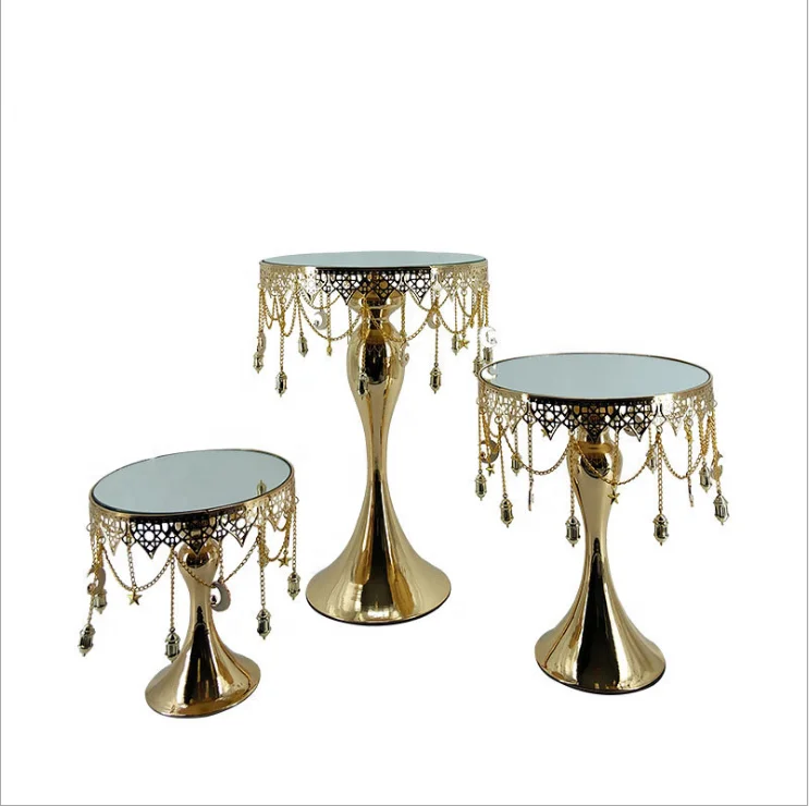 Wholesale 3 Pcs/1 Set Wedding Supplies Modern Cake Decoration Metal Pendant Mirror Surface Cake Rack Gold Crystal Cake Stand
Wholesale 3 Pcs/1 Set Wedding Supplies Modern Cake Decoration Metal Pendant Mirror Surface Cake Rack Gold Crystal Cake Stand