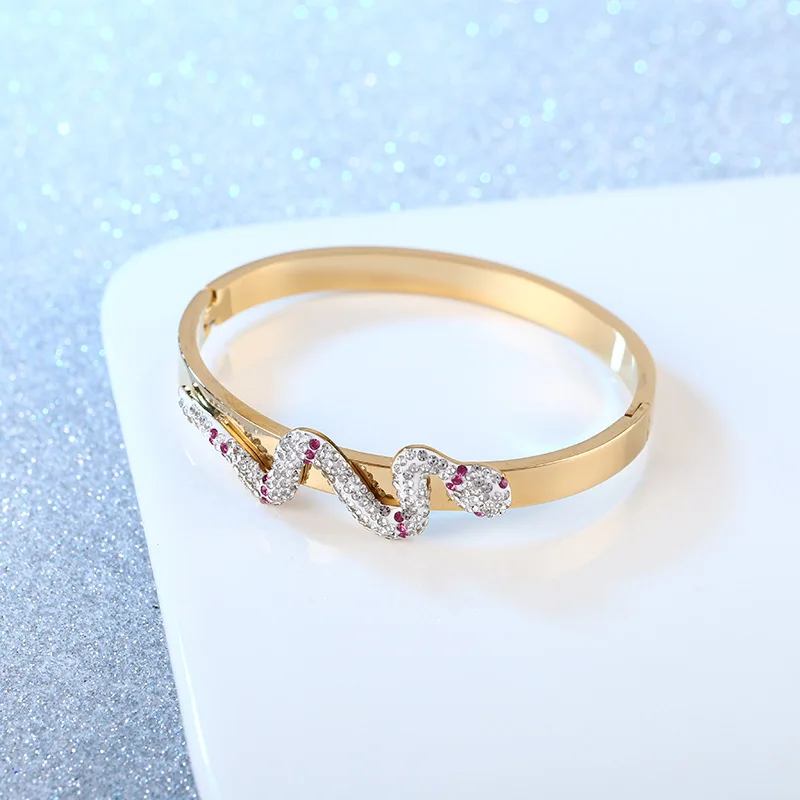 New Crystal Diamond Snake Shaped Stainless Steel Bracelet Simple Full Diamond Titanium Steel Jewelry Smooth Face Bracelet
New Crystal Diamond Snake Shaped Stainless Steel Bracelet Simple Full Diamond Titanium Steel Jewelry Smooth Face Bracelet