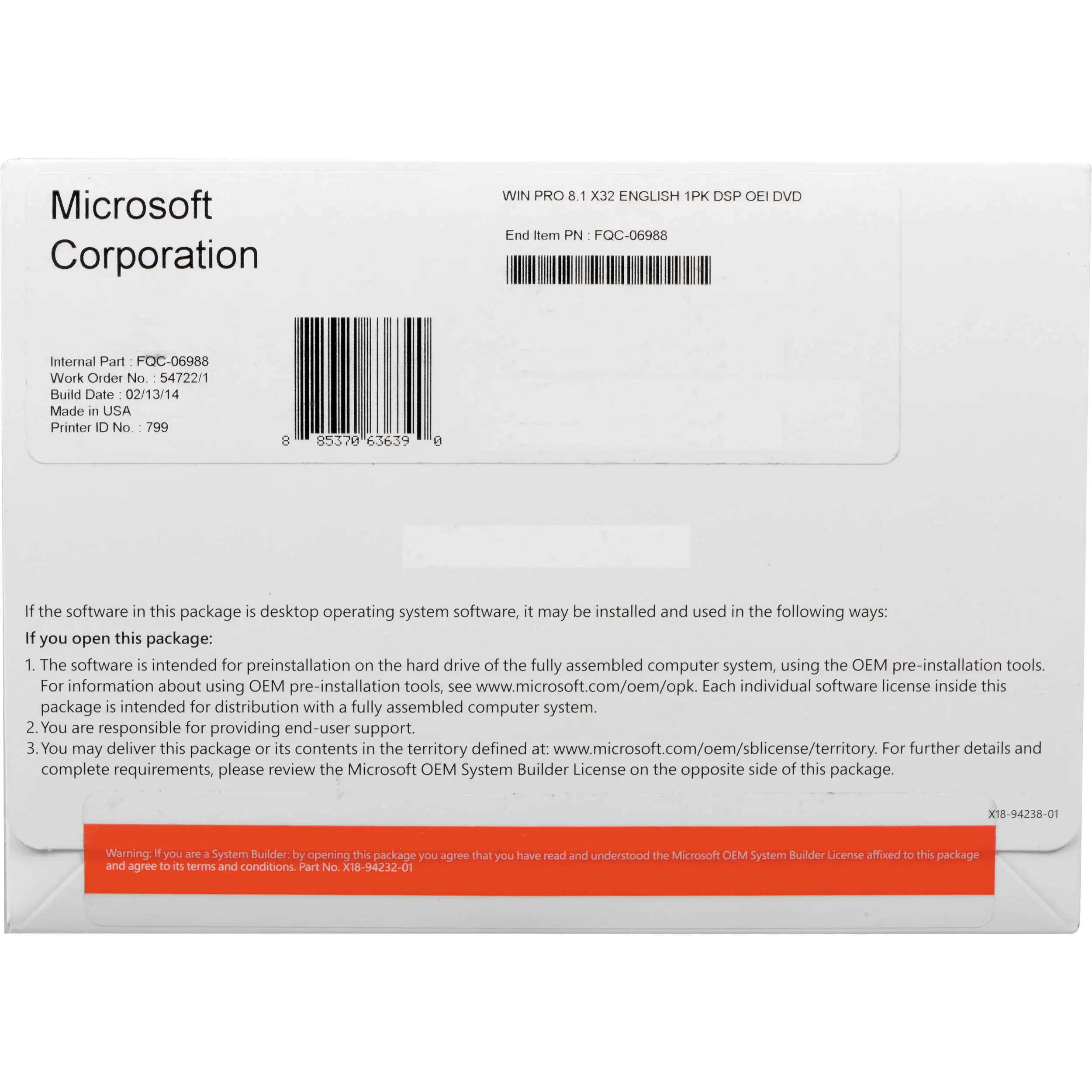 DHL free shipping Computer Software Windows 8.1 Professional OEM pack 32 /64 bit With DVD oem package
DHL free shipping Computer Software Windows 8.1 Professional OEM pack 32 /64 bit With DVD oem package