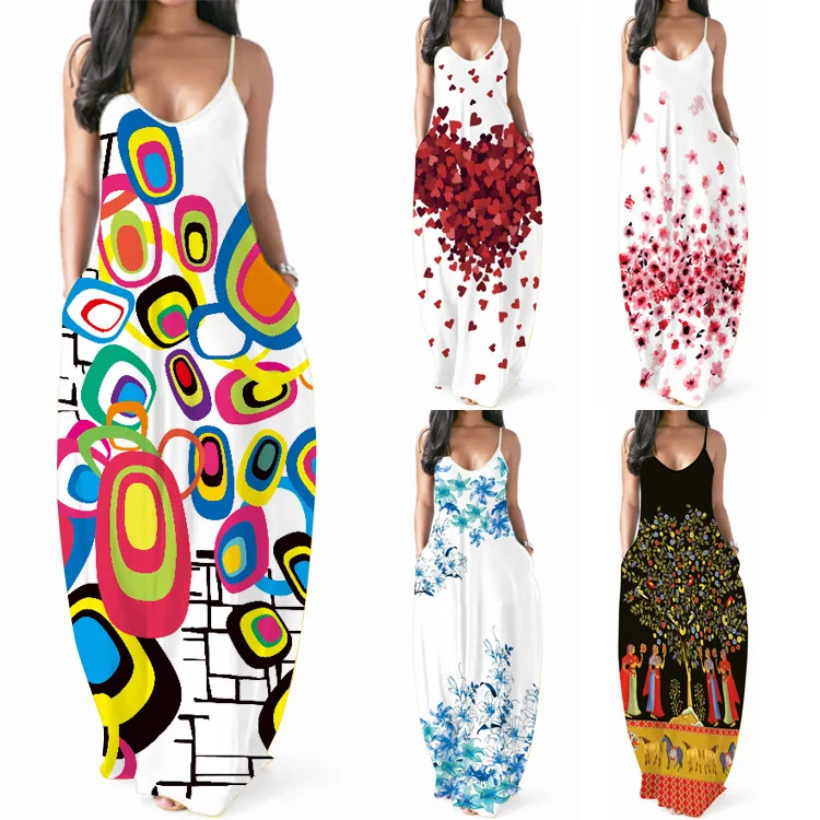 New 3D Printed women Dress Sexy Deep V-neck halter Dress Casual Loose beach Vestido Feminino Women Dress 2021 Summer
New 3D Printed women Dress Sexy Deep V-neck halter Dress Casual Loose beach Vestido Feminino Women Dress 2021 Summer