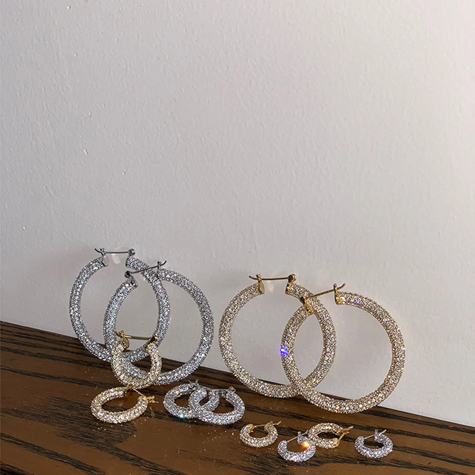 Wholesale silver women jewelry 925 sterling silver 18k gold plated pave diamond big hoops earrings
Wholesale silver women jewelry 925 sterling silver 18k gold plated pave diamond big hoops earrings