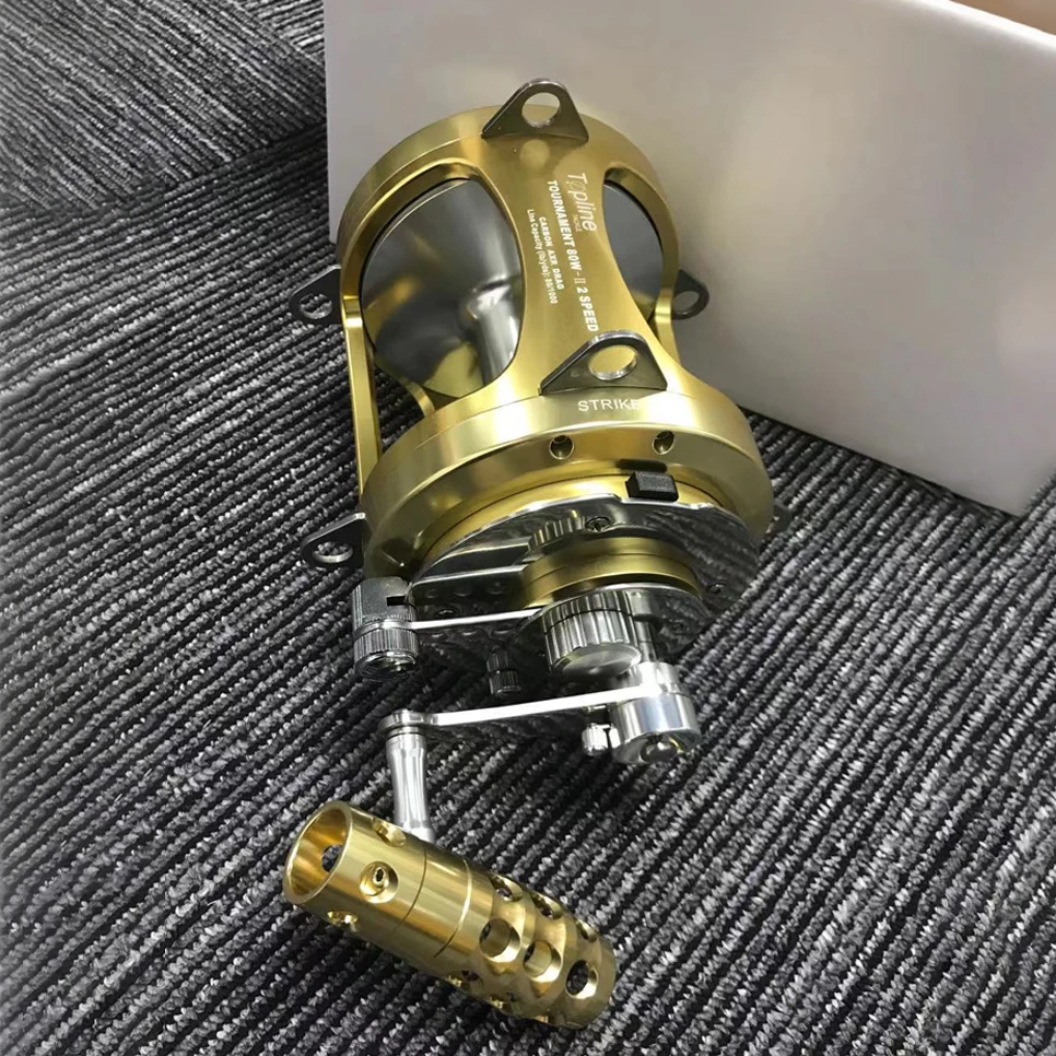 Deep sea reel full metal 80w 2 speed trolling fishing reels boat fishing reel, Gold
Deep sea reel full metal 80w 2 speed trolling fishing reels boat fishing reel, Gold