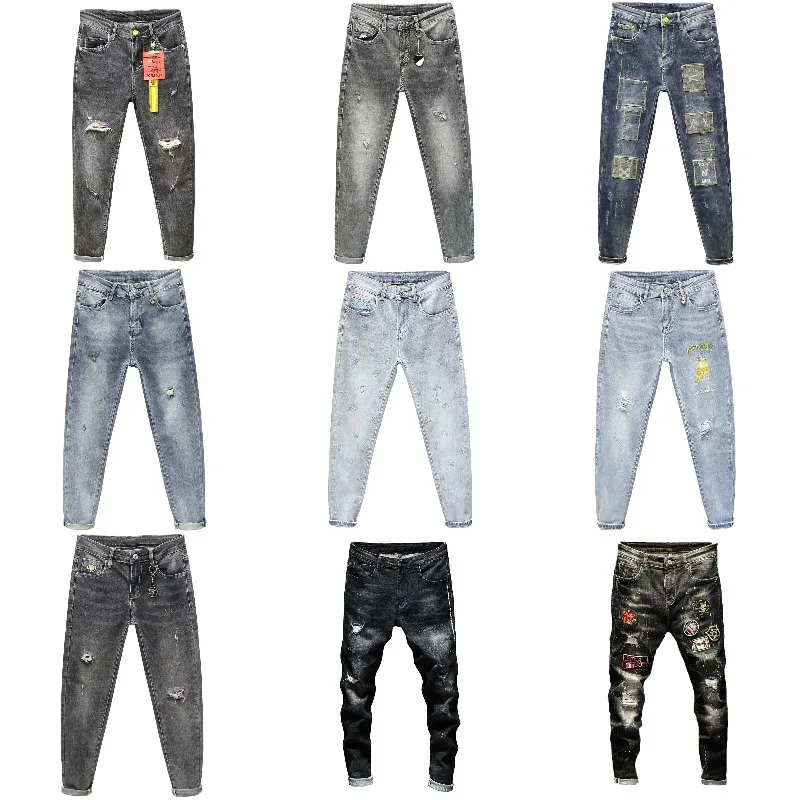 Custom Men's Jeans New Design Skinny-fit Stretch Distressed Bleach-splattered Pants For Men
Custom Men's Jeans New Design Skinny-fit Stretch Distressed Bleach-splattered Pants For Men