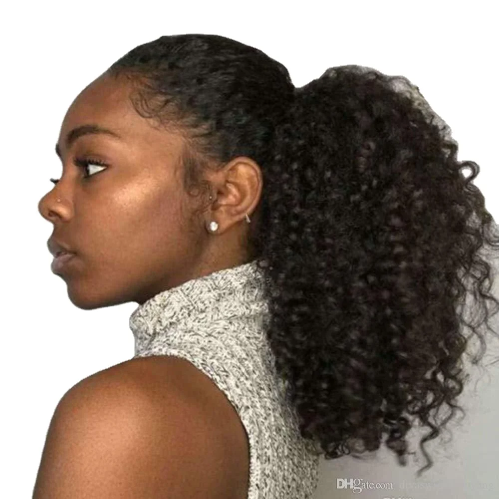 Free shipping Short high afro kinky curly drawstring ponytail extension women clip in human hair ponytail 120g
Free shipping Short high afro kinky curly drawstring ponytail extension women clip in human hair ponytail 120g