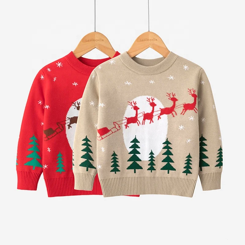 New autumn and winter baby girls' knitting children's Christmas pattern Pullover sweater Design clothes for kid
New autumn and winter baby girls' knitting children's Christmas pattern Pullover sweater Design clothes for kid
