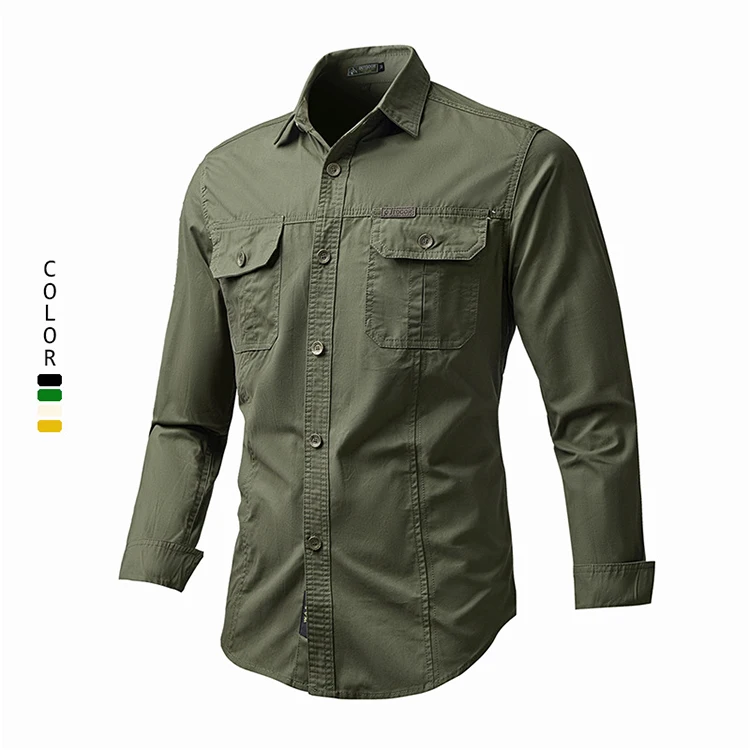 Man Solid Clothing Oversized Heavy Breathable Cotton Casual Double Pocket Long Sleeve Collar Buttons Shirts For Mens
Man Solid Clothing Oversized Heavy Breathable Cotton Casual Double Pocket Long Sleeve Collar Buttons Shirts For Mens
