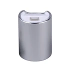 Shiny silver metal skirt shell shampoo cap for luxury bottle