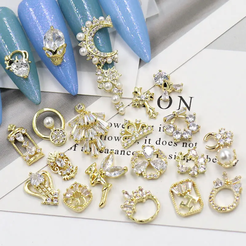 Luxury Nail Art Charm Cubic Zircon Nail 3D Diamond Gold Plated Flower Bow Knot Nail Sticker DIY Art Decoration Finger Jewelry, Colorful
Luxury Nail Art Charm Cubic Zircon Nail 3D Diamond Gold Plated Flower Bow Knot Nail Sticker DIY Art Decoration Finger Jewelry, Colorful